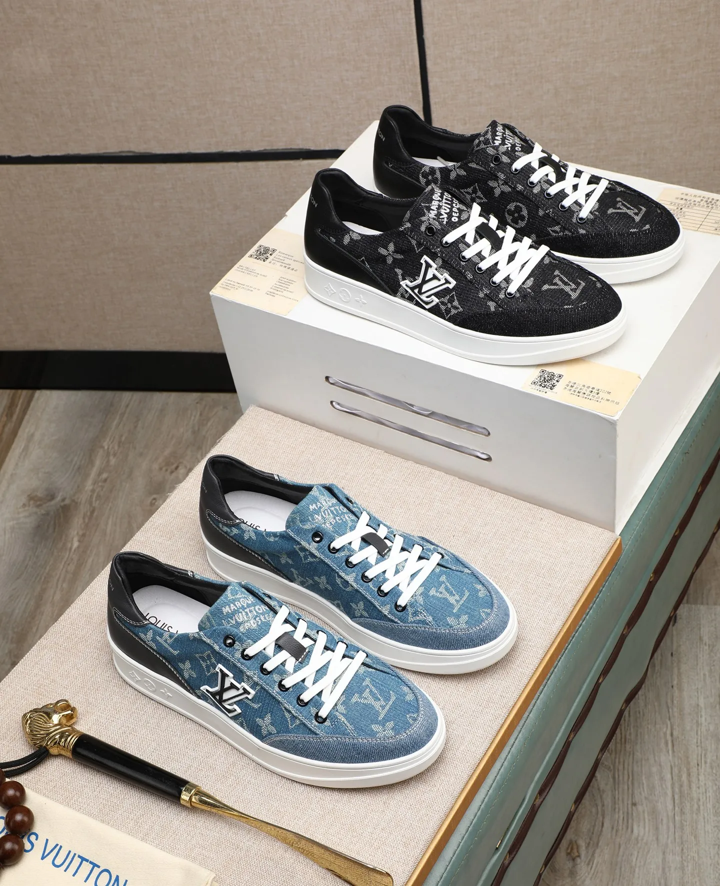 Men's shoes 💰440 📛📛【LOUIS VUITTON】Louis Vuitton’s 2025 official website synchronized new products👟Milan fashion catwalk style🇰🇾🇰🇾LV family logo, big coffee style, a must-have for fashionistas⚠️First layer calfskin➕Genuine leather lining➕Official website original version special outsole👞Number 38-44